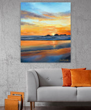 Load image into Gallery viewer, West Coast Sunset 1, British Columbia, Fine Art Canvas Print
